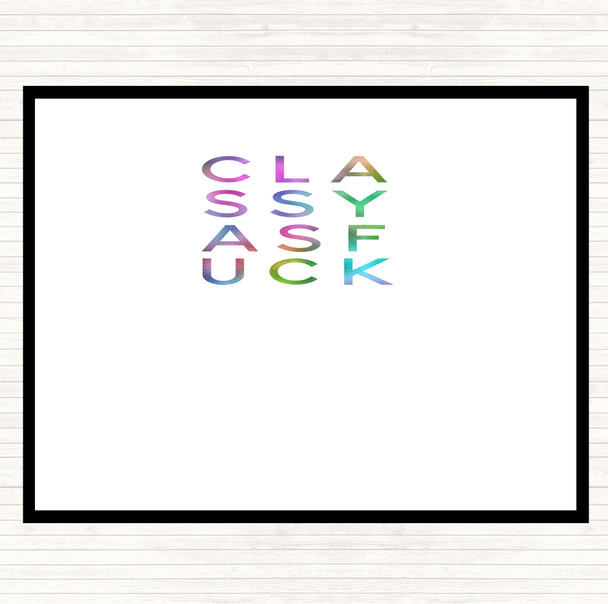 Classy as f Rainbow Quote Mouse Mat