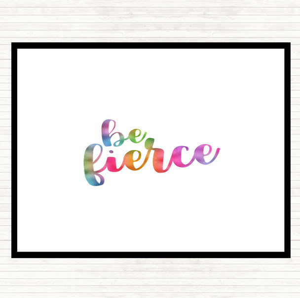 Fierce Rainbow Quote Mouse Mat