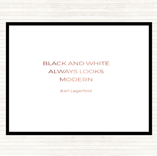 Rose Gold Karl Lagerfield Black And White Quote Mouse Mat
