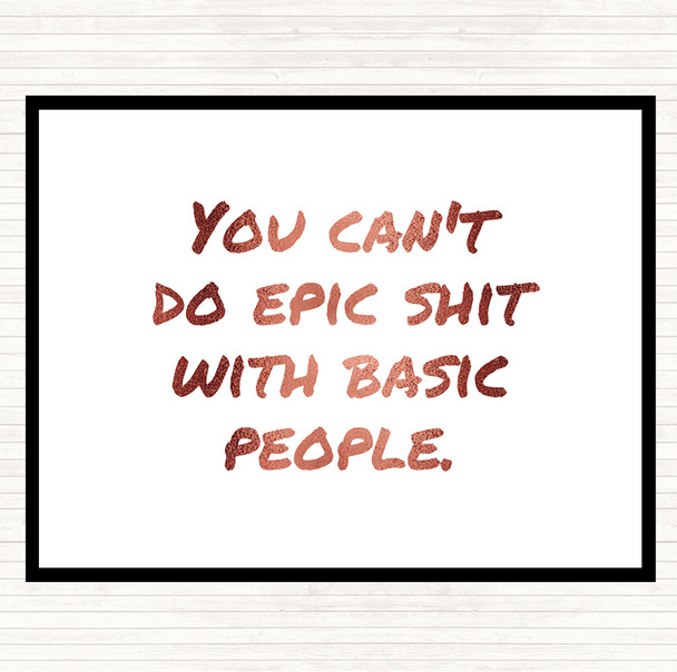 Rose Gold Basic People Quote Mouse Mat