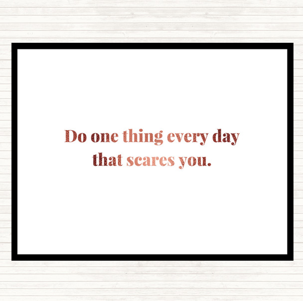 Rose Gold One Thing Everyday Quote Mouse Mat