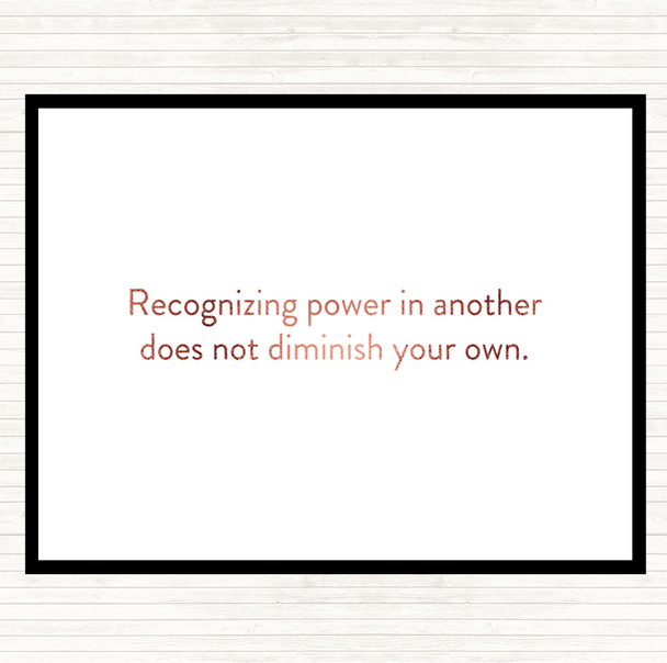 Rose Gold Power In Another Quote Mouse Mat