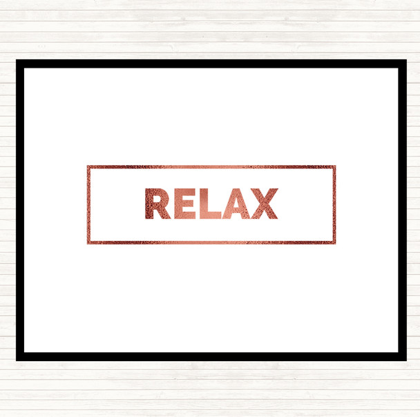 Rose Gold Relax Boxed Quote Mouse Mat