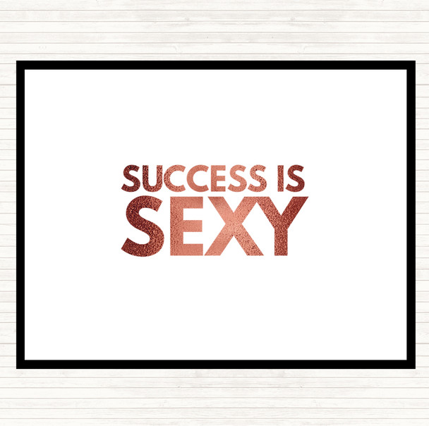Rose Gold Success Is Sexy Quote Mouse Mat