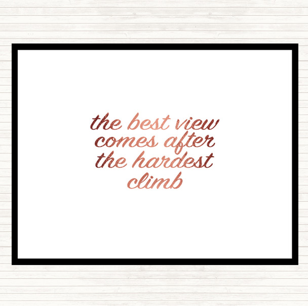 Rose Gold The Best View Quote Mouse Mat