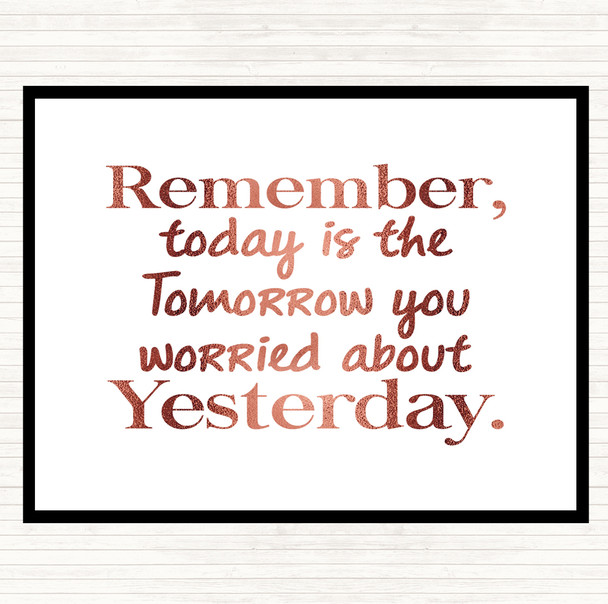 Rose Gold Tomorrow You Quote Mouse Mat