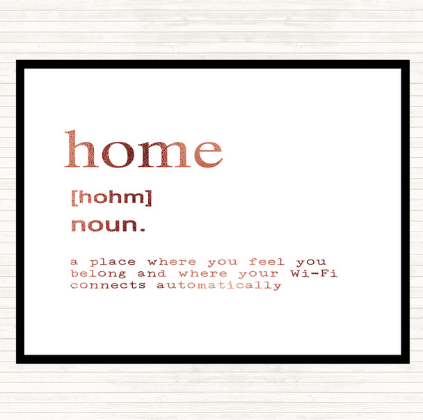 Rose Gold Word Definition Home Quote Mouse Mat