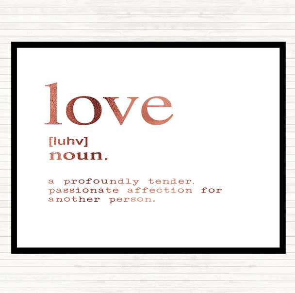 Rose Gold Word Definition Love Quote Mouse Mat Rose Gold Word Definition Love Quote Mouse Mat