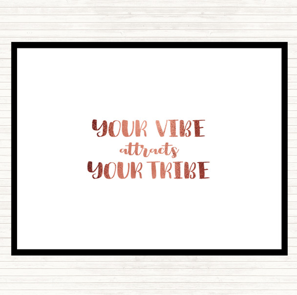 Rose Gold Your Vibe Quote Mouse Mat