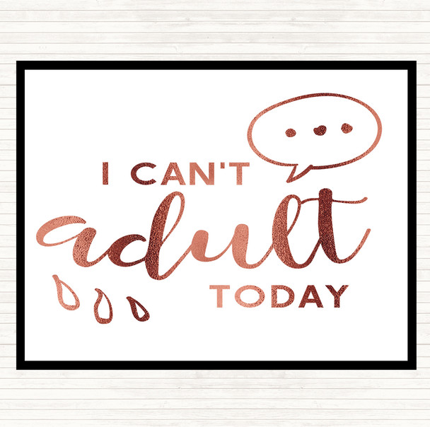 Rose Gold Cant adult Quote Mouse Mat