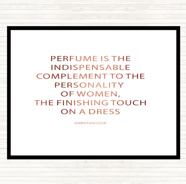 Rose Gold Christian Dior Perfume Quote Mouse Mat