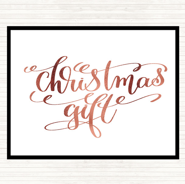 Rose Gold Christmas Gift Quote Mouse Mat