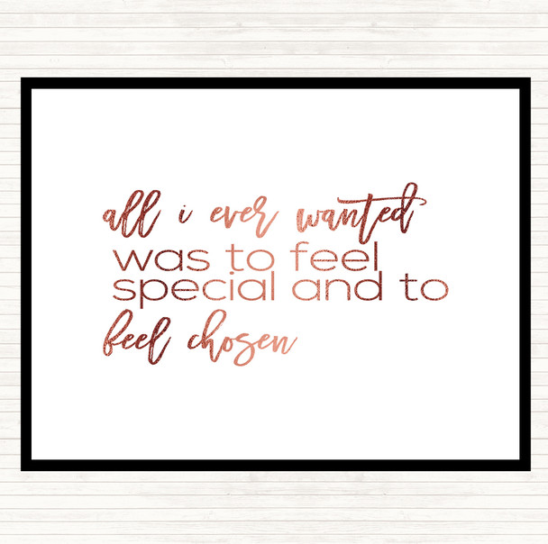 Rose Gold All I Wanted Quote Mouse Mat