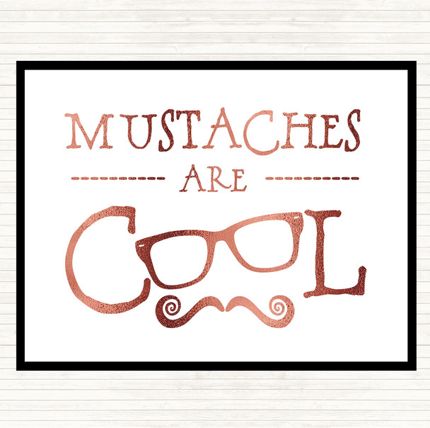 Rose Gold Cool Mustache Quote Mouse Mat