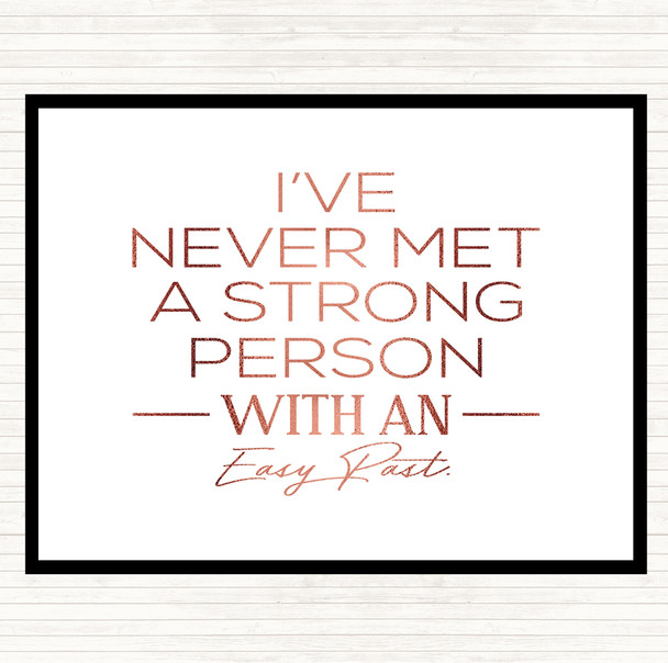Rose Gold Easy Past Quote Mouse Mat