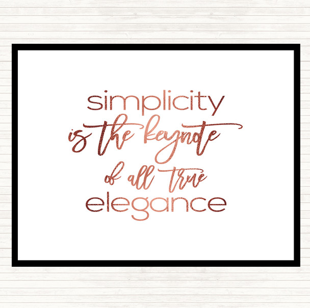 Rose Gold Elegance Quote Mouse Mat