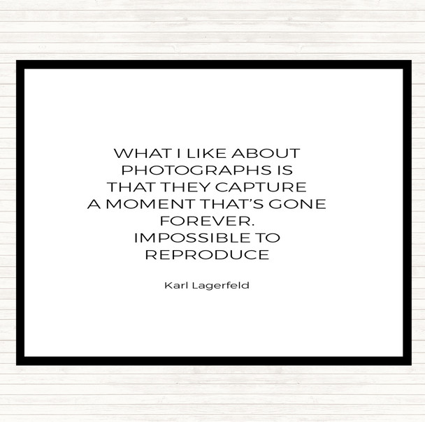 White Black Karl Photographs Quote Mouse Mat