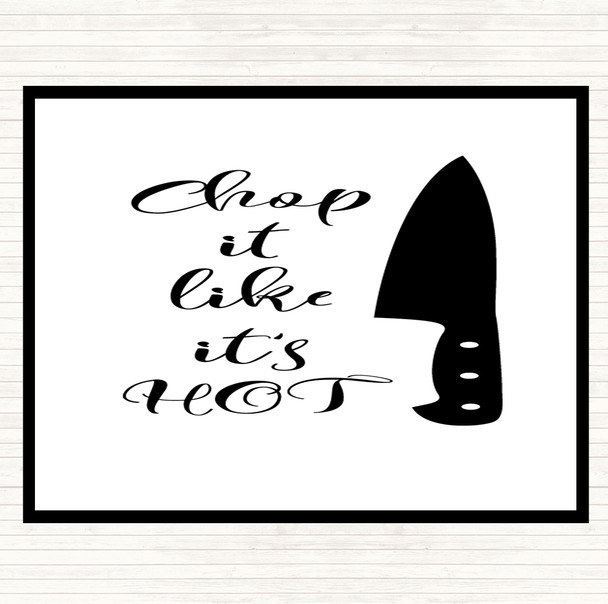 White Black Knife Quote Mouse Mat