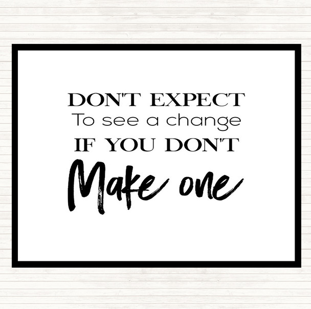 White Black Make One Quote Mouse Mat
