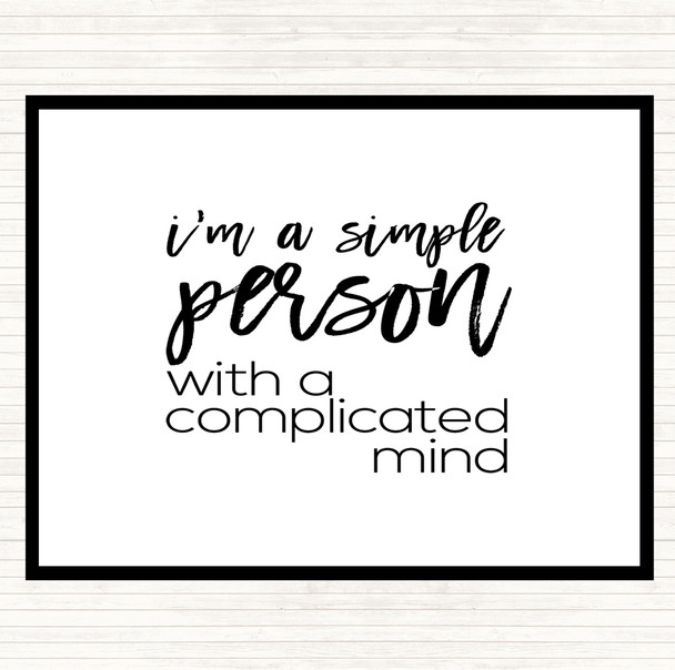 White Black Simple Person Quote Mouse Mat