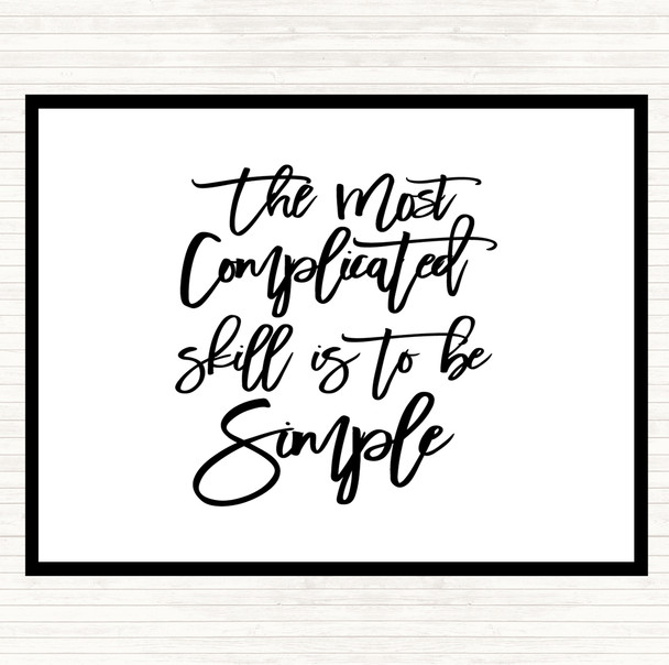 White Black Simple Quote Mouse Mat