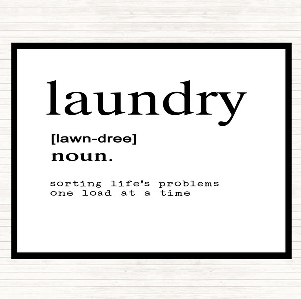 White Black Word Definition Laundry Quote Mouse Mat