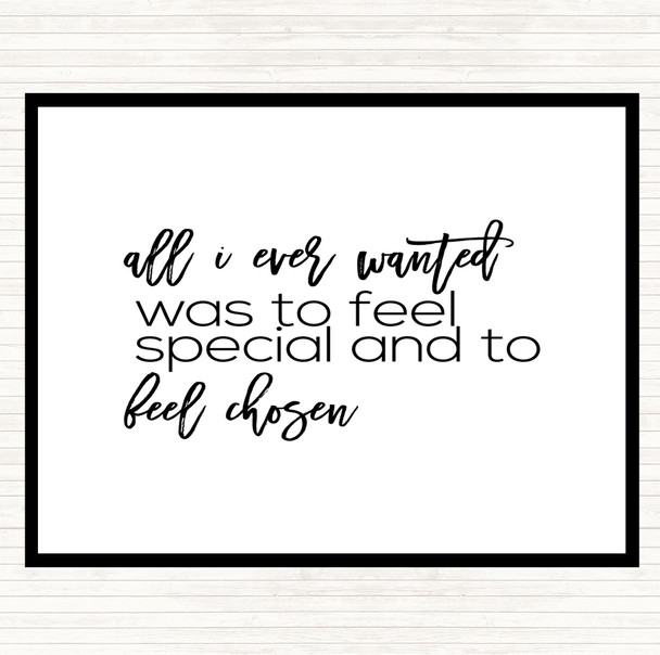 White Black All I Wanted Quote Mouse Mat