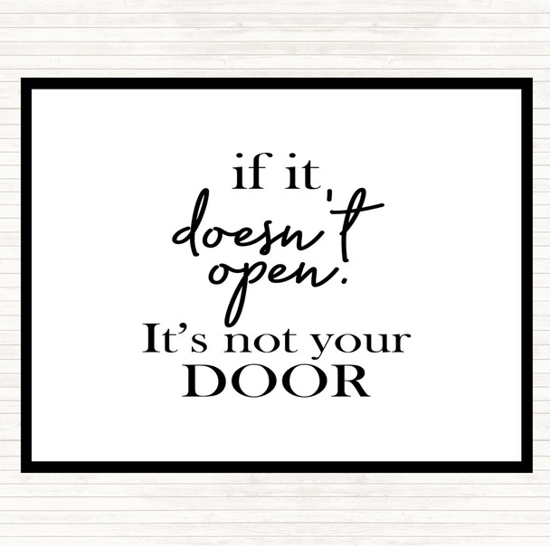 White Black Doesn't Open Quote Mouse Mat