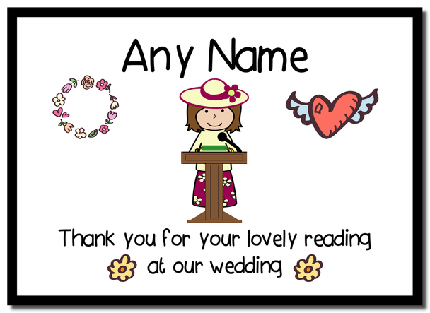 Thank You For Doing A Reading At Our Wedding Woman Mouse Mat