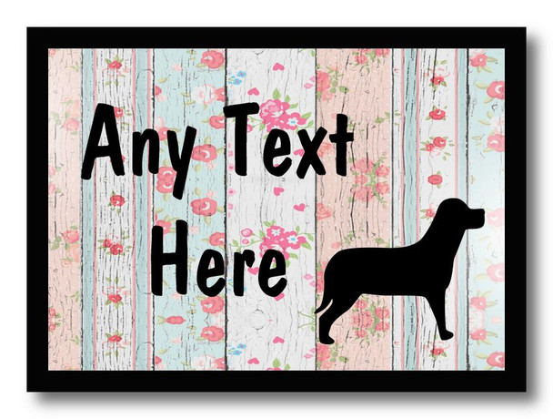 Dog Shabby Wood Computer Mouse Mat