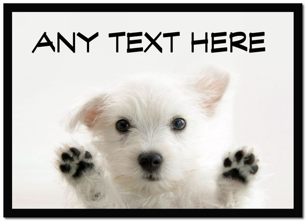 White Terrier Dog Computer Mouse Mat