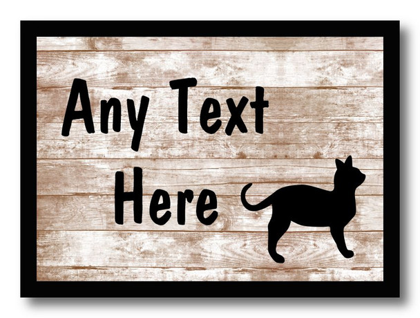 Shabby Wooden Effect Cat Computer Mouse Mat