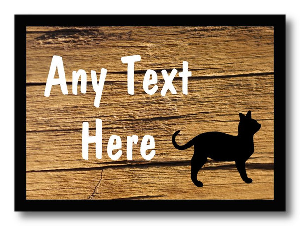 Cracked Wood Cat Computer Mouse Mat