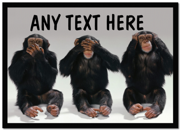 3 Monkeys Computer Mouse Mat