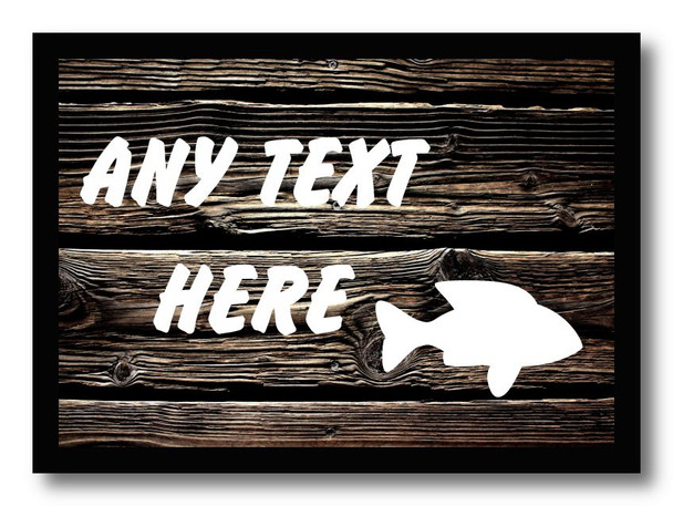 Dark Wood Fish Computer Mouse Mat