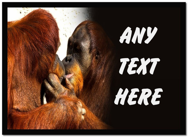 Kissing Orangutans Computer Mouse Mat