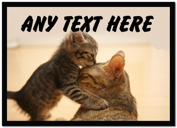 Mum And Kitten Tabby Computer Mouse Mat