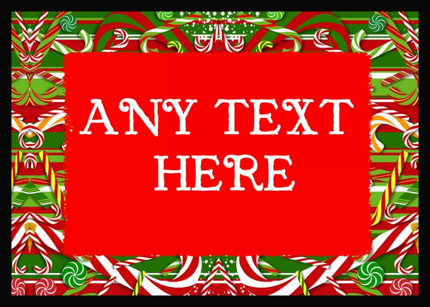 Candy Cane Christmas Computer Mouse Mat