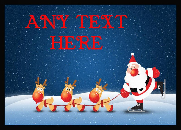 Snowing Santa Christmas Computer Mouse Mat Snowing Santa Christmas Computer Mouse Mat