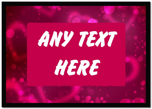 Pink Hearts Computer Mouse Mat