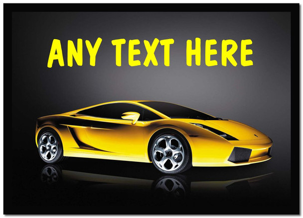 Yellow Lamborghini Gallardo Computer Mouse Mat