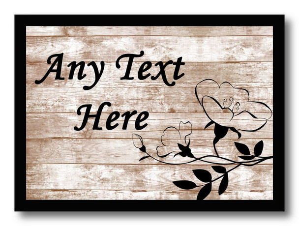 Shabby Flower Wooden Effect Computer Mouse Mat