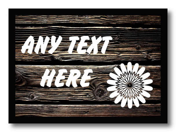Dark Wood Flower Computer Mouse Mat