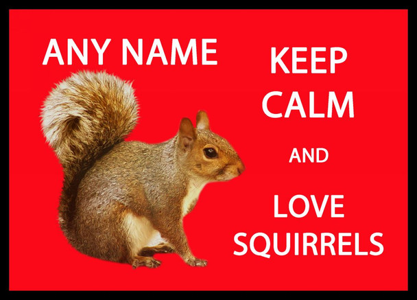 Keep Calm And Love Squirrels Computer Mouse Mat