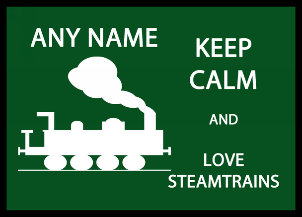 Keep Calm And Love Steam trains Computer Mouse Mat