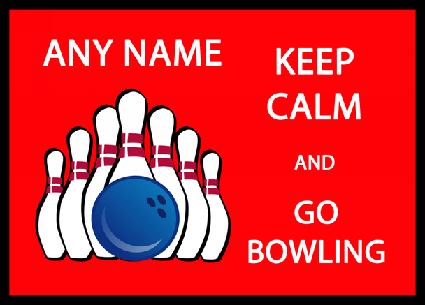 Keep Calm And Go Bowling Computer Mouse Mat