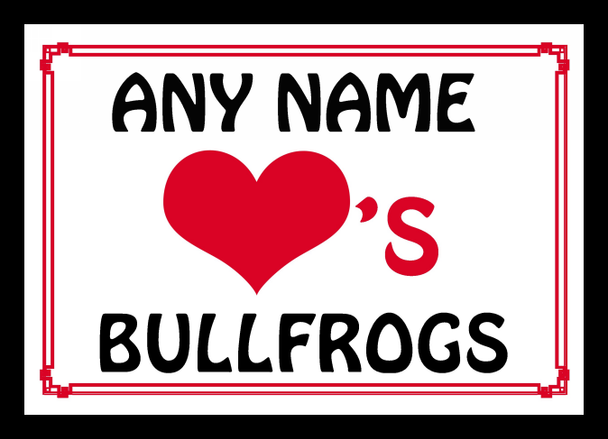 Love Heart Bullfrogs Mouse Mat