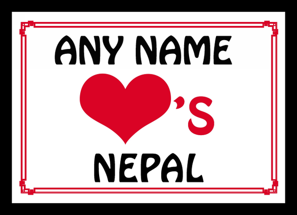 Love Heart Nepal Mouse Mat
