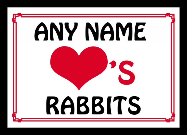 Love Heart Rabbits Mouse Mat