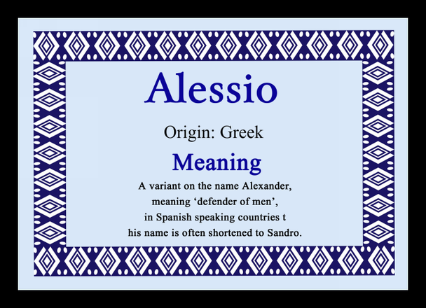 Alessio Name Meaning Mouse Mat